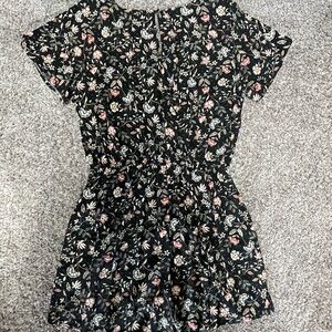 Old Navy Black Floral Jumpsuit